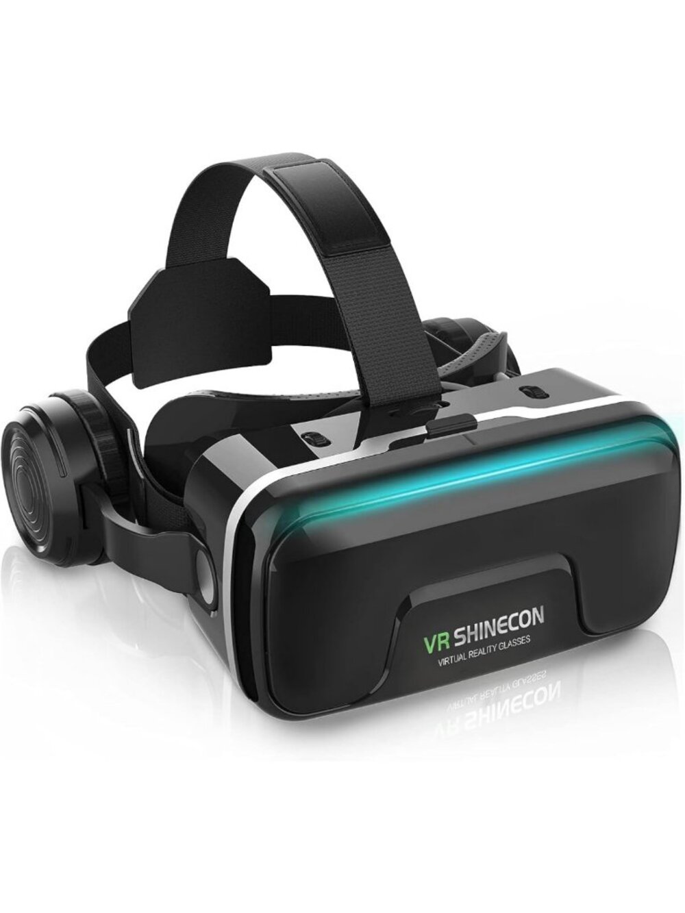 Immersive VR Headset with Built-in Headphones - 120° FOV for 3D Movies & Games